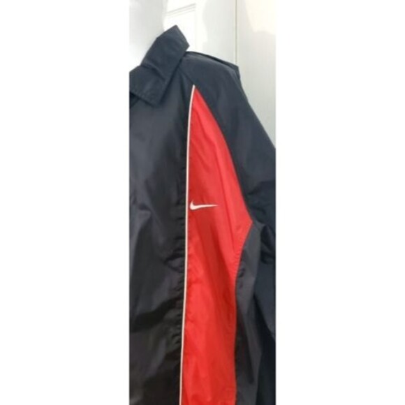 Nike Men's Windbreaker Full Zip Black and Red Golf Jacket Zipper Pocket XL EUC - Picture 2 of 7